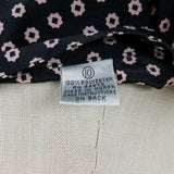 Vintage Casual Corner Floral Top Tunic Shirt Skirt Suit Set Womens 10 Black Pink