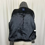 Gap Wool Cotton Double Breasted Cropped Mottled Tweed Peacoat Jacket Womens M