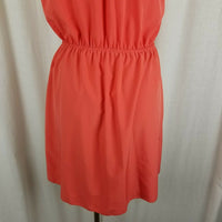 Pearl Cutout Strappy Blouson Summer Twirl Dress Womens M J6763 USA Tangerine