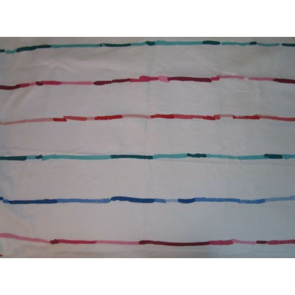 Waverly Party Lines Garden Party 100% Cotton Screen Print Fabric USA Stripes 1yd
