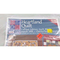 JoAnn Heartland Quilt Block of the Month March 1999 Checkerboard Heart Sealed