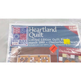 JoAnn Heartland Quilt Block of the Month March 1999 Checkerboard Heart Sealed