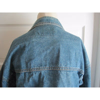 Limited Jeans European Fit Jewel Buttons Trucker Denim Blue Jean Jacket Womens M