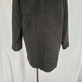 Jones New York Hooded Wool Midi Peacoat Coat Womens 6 Chocolate Brown G-III Long