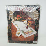 Christmas Music Table Runner Stamped Cross Stitch Kit Bucilla 14x44 Instruments