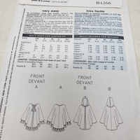 BUTTERICK See & Sew Sewing Pattern B4266 Women Sizes XS-S-M Poncho Jacket Cape