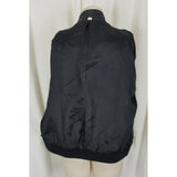 Vintage Saril Black Wool Speckled Short Peacoat Bomber Jacket Womens L USA Knit