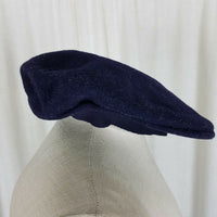 Kangol 100% Wool Felt Newsboy Cabbie Ascot Hat Mens Adults 20 Navy Blue England