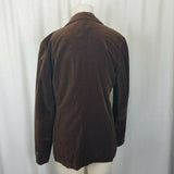 Vintage MCM 70s Prestige Butterfly Brown Velvet Jacket Blazer Womens 12 2 Button