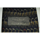 Robert Talbott David Wood 100% Silk Deer necktie 4" w 57" L Handmade England USA