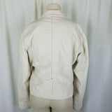 Gap Stretch Corduroy Blazer Look Jean Style Jacket Womens 8 Cropped Tan Ivory