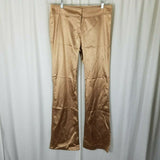 Yoana Baraschi Venetian Gold Metallic Sheen Brocade Pants Womens 8 USA Bronze