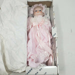 Vintage Pink Christening Gown Baby Girl Porcelain Doll DPB