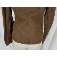 Gap Single Button Linen Brown Blazer Short Jacket Womens 2 Riding Equestrian