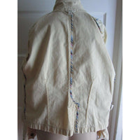 J. Jill Ivory 100% Cotton Soft Denim Cropped Jean Jacket Womens XS Butter Yellow