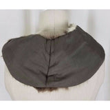 Vintage Genuine Fur Stole Sable Scarf Wrap Boa Mod Button Up Sweater Coat Collar