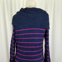 The Limited Wool Alpaca Cowl Neck Striped Knit Sweater Sack Dress Womens M NWOT
