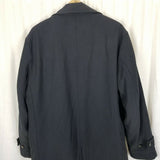 Utex Insulated Charcoal Gray Trench Coat Mens 40 Wool Zip Out Removable Liner