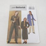 Butterick 3980 Coat Jacket Skirt Pants Suit Sewing Patterns Womens 22W-24W-26W