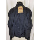 Vintage Frontier Collection Studded Black Leather Motorcycle Jacket Womens S M