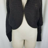 Ann Taylor Loft Shrug Mohair Batwing Sweater Knit Shawl Collar Womens S Brown