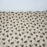 Textile Arts & Film Small Checked Log Cabin Cotton Fabric Woven .75 yards Woods