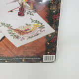 Christmas Music Table Runner Stamped Cross Stitch Kit Bucilla 14x44 Instruments