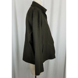 RL Ralph Lauren Black Label Open Front Wool Silk Swing Jacket Blazer Womens 10