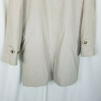 Stafford Insulated 3/4 Length All Weather Car Coat Mens M Zip Out Wool Liner Tan
