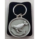 Humpback Whale Pewter Keyring Keychain FOB Maine Souvenir Metal Car Keys Ocean