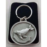 Humpback Whale Pewter Keyring Keychain FOB Maine Souvenir Metal Car Keys Ocean