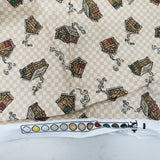 Textile Arts & Film Small Checked Log Cabin Cotton Fabric Woven .75 yards Woods