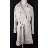 Fitz-Wright Petite Double Breasted Belted Tie All Weather Trench Coat Womens PM