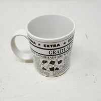 Vintage Russ Extra Graduates Coffee Mug Ceramic Cup Handle Korea Graduation Pen