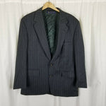 Vintage Brooks Brothers Pinstripe Wool Sportcoat Jacket Blazer Mens 46R USA Gray