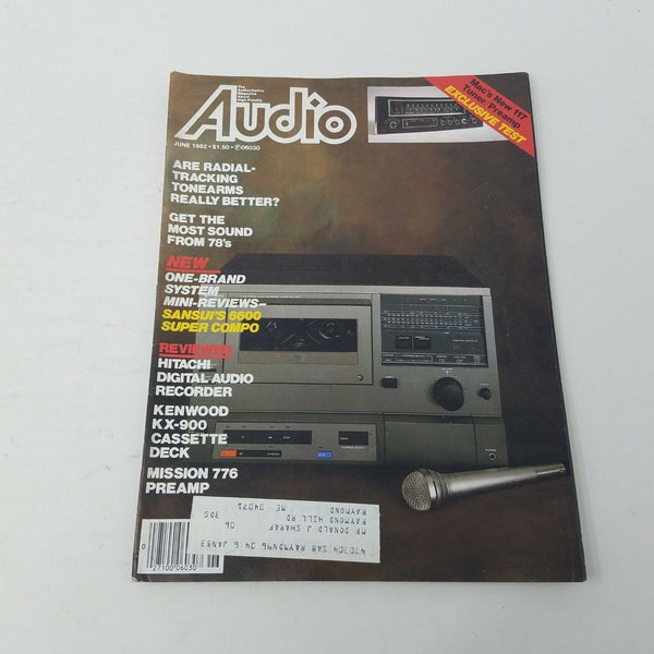 Vintage June 1982 Audio Magazine Music Electronics Advertisements Back Issue
