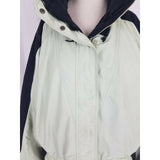 LL Bean Winter Jacket Nylon Parka Full Zip Up Anorak Womens L Ski Snow Green
