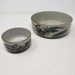 Tonala Mexico Folk Art Pottery Serving Bowl Ken Edwards Blue Birds Vintage Lot 2