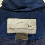 Nike Quilted Insulated Lightweight Windbreaker Jacket Parka Womens L Navy Blue