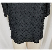 Stenay Heavily Beaded Sequined Formal Evening Top Blouse Shirt Womens L Peacock