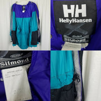 Vintage Helly Hansen Silmond Packable Jacket Rain Coat Windbreaker Green Mens XL