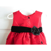 La Princess Embroidered Floral Taffeta Velvet Sash Twirl Party Dress Girls 18M