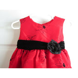 La Princess Embroidered Floral Taffeta Velvet Sash Twirl Party Dress Girls 18M