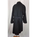 Jacqueline Ferrar Cape Top Belted Tie All Weather Trench Coat Womens 14 Black