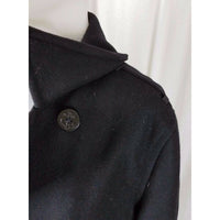 Spiewak Wool Double Breasted Peacoat Coat Mens M Maine Crest Gold Buttons Black