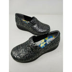 SoftWalk Grey's Anatomy Meredith Black Metallic Leather Clogs Shoes Womens 6.5 M