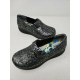 SoftWalk Grey's Anatomy Meredith Black Metallic Leather Clogs Shoes Womens 6.5 M