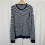 JCrew Harbor Cotton Merino Wool Sailor Striped Crewneck Pullover Sweater Mens XL