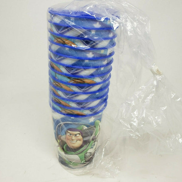 Toy Story Game Time Hallmark Party Plastic Souvenir Cup Blue Woody Buzz 12 Pack