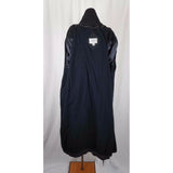 Jacqueline Ferrar Cape Top Belted Tie All Weather Trench Coat Womens 14 Black